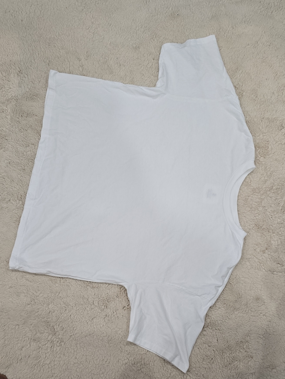 Free People White Short-Sleeve Crew Tee